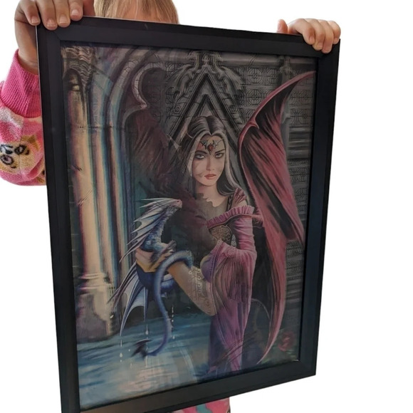 3-D Elven/Fairy/Dragon/Dragoness Framed Image, 4 Different  Images - Picture 5 of 6